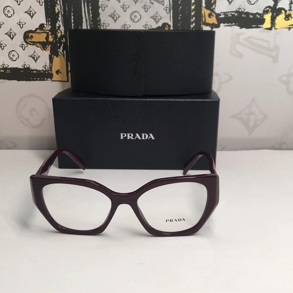 New Authentic 👓 Prada PR 18WV VIY1O1 Eyeglasses – Garnet